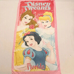 Disney Dreams Florida Towel Disney Princess Snow  White Cinderella Belle